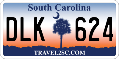 SC license plate DLK624