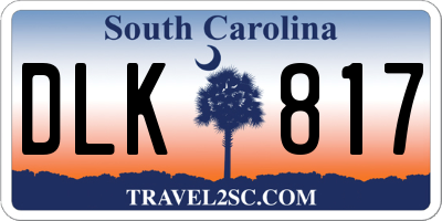 SC license plate DLK817
