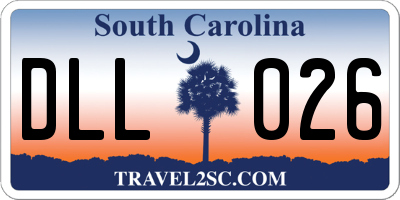 SC license plate DLL026