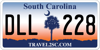 SC license plate DLL228