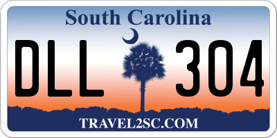SC license plate DLL304