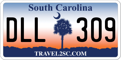 SC license plate DLL309