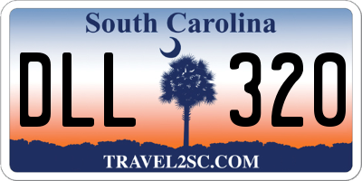 SC license plate DLL320
