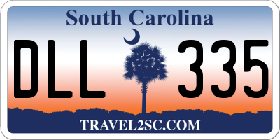 SC license plate DLL335