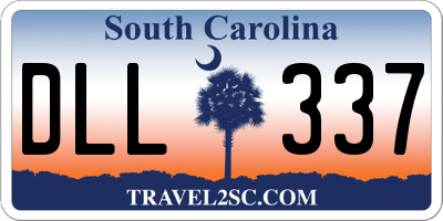 SC license plate DLL337