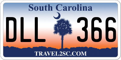 SC license plate DLL366