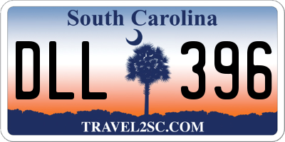SC license plate DLL396