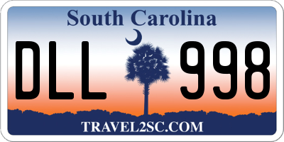 SC license plate DLL998