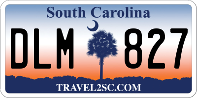 SC license plate DLM827