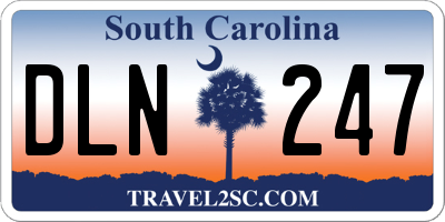 SC license plate DLN247