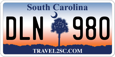 SC license plate DLN980