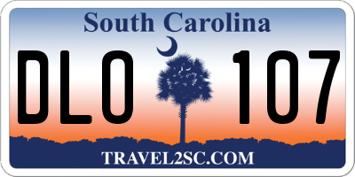 SC license plate DLO107