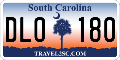 SC license plate DLO180