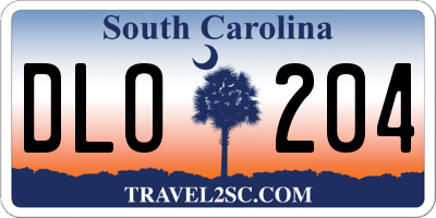 SC license plate DLO204