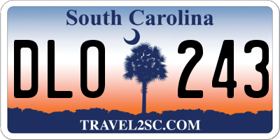 SC license plate DLO243