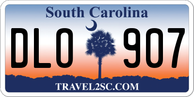 SC license plate DLO907