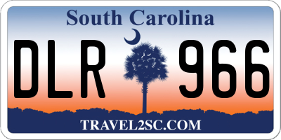SC license plate DLR966