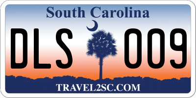 SC license plate DLS009
