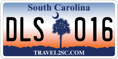 SC license plate DLS016