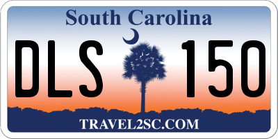 SC license plate DLS150