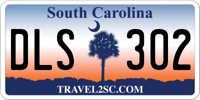 SC license plate DLS302