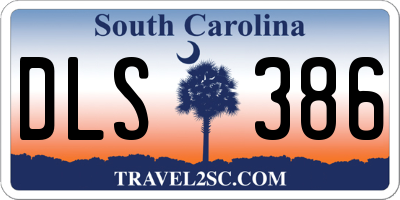 SC license plate DLS386