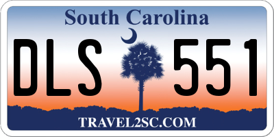 SC license plate DLS551
