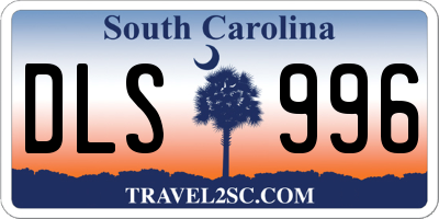 SC license plate DLS996