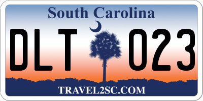 SC license plate DLT023