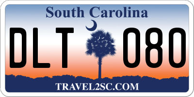 SC license plate DLT080