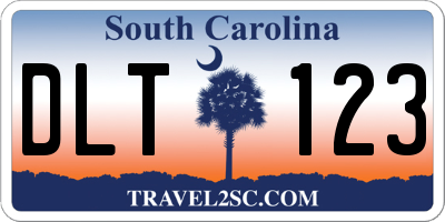 SC license plate DLT123