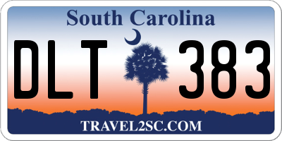 SC license plate DLT383
