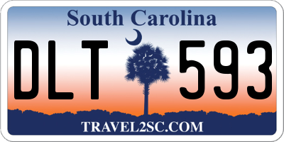 SC license plate DLT593