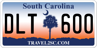 SC license plate DLT600