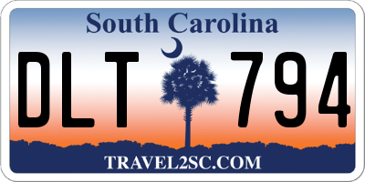 SC license plate DLT794