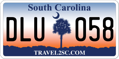 SC license plate DLU058