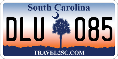 SC license plate DLU085