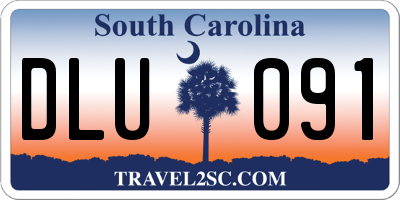 SC license plate DLU091