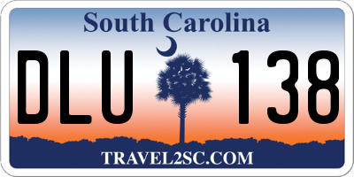 SC license plate DLU138