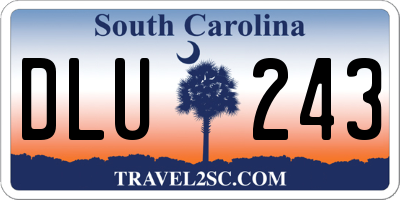 SC license plate DLU243