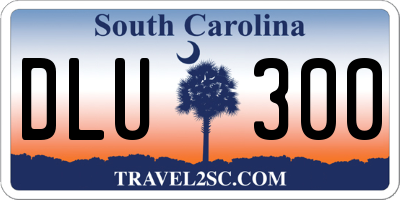 SC license plate DLU300