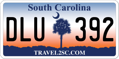 SC license plate DLU392