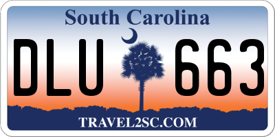 SC license plate DLU663