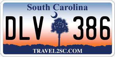 SC license plate DLV386