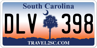 SC license plate DLV398