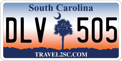 SC license plate DLV505