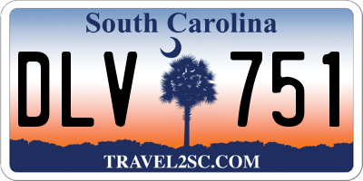 SC license plate DLV751