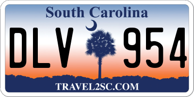 SC license plate DLV954