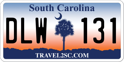 SC license plate DLW131