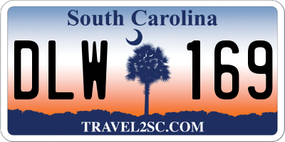 SC license plate DLW169